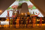 Video mapping on Iranians Unity on Azadi Tower