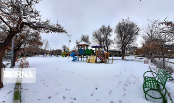 Snowy day in last days of Autumn in Northwestern Iran