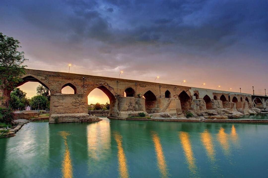 Dezful historical Bridge;  World's most ancient brick bridge