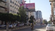 خیابان‌های غزه با تصاویر شهید سردار سلیمانی مزین شد