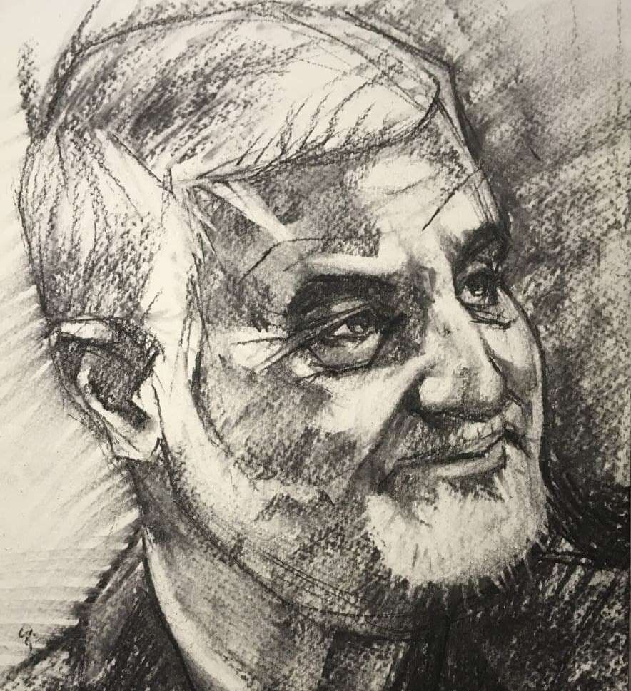 پرتره سردار سلیمانی زینت بخش موزه افتخارات نظامی روسیه