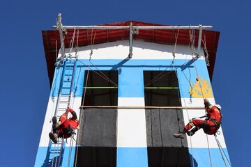 مسابقه امداد و نجات آتش‌نشانان در شاهرود