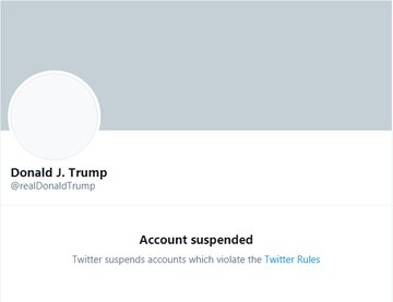 حساب کاربری ترامپ در توئیتر تعلیق شد