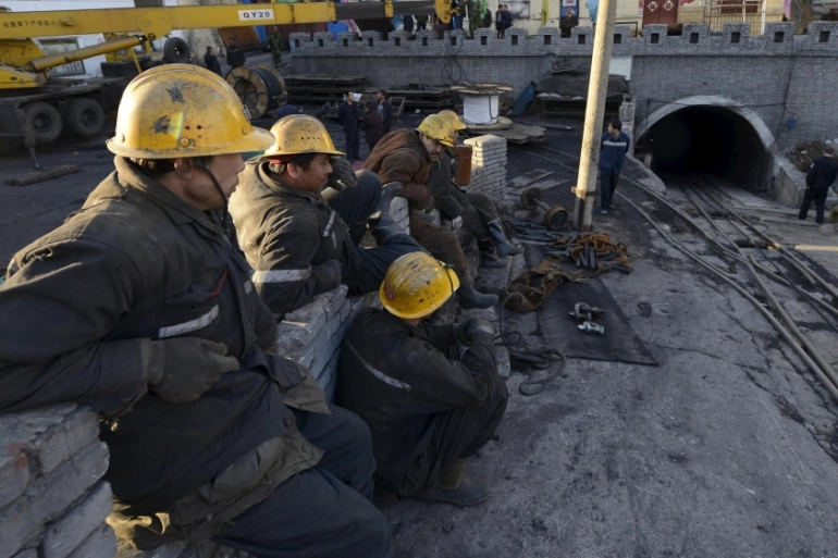 محبوس شدن ۲۲ تن از معدنچیان در شرق چین