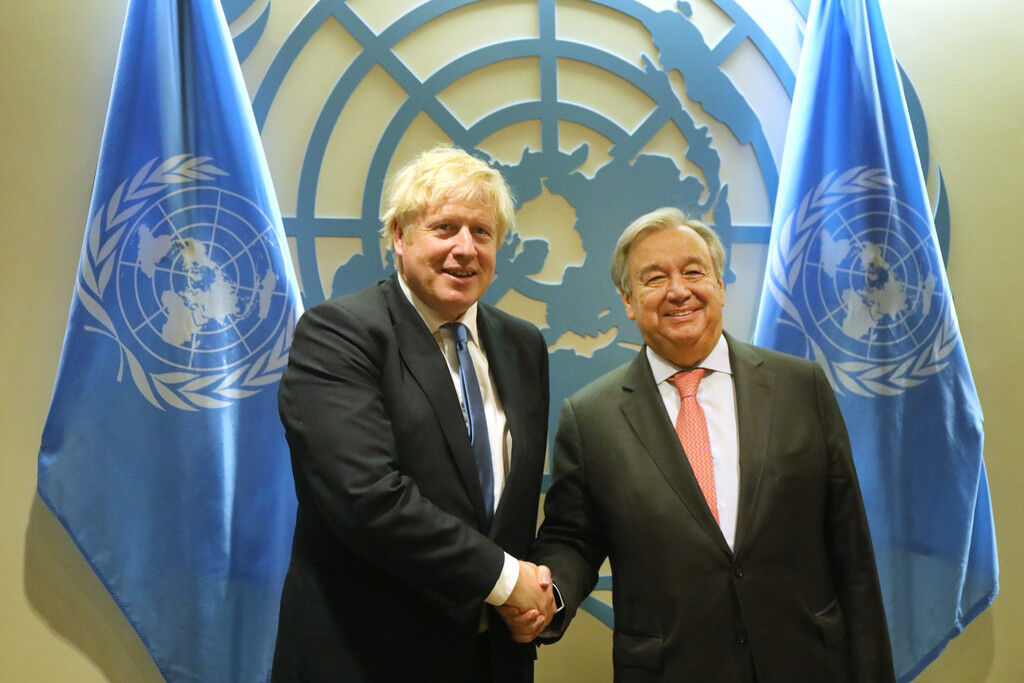 جانسون و گوترش تحولات بین‌المللی را بررسی کردند