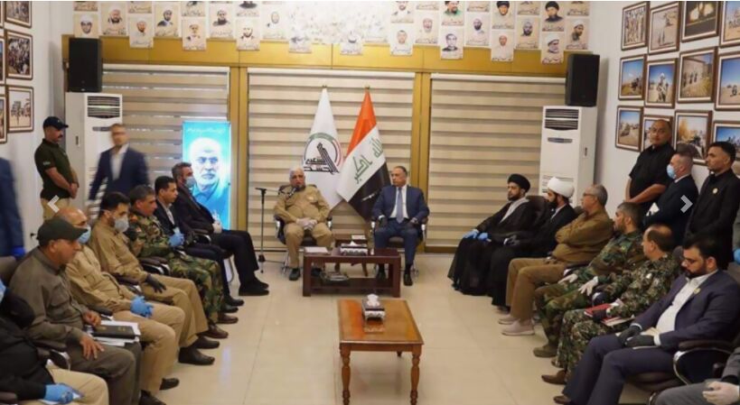الکاظمی با رئیس سازمان الحشد الشعبی عراق دیدار کرد