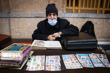 Postage stamps and Iranian philatelic Friday Market in Tehran