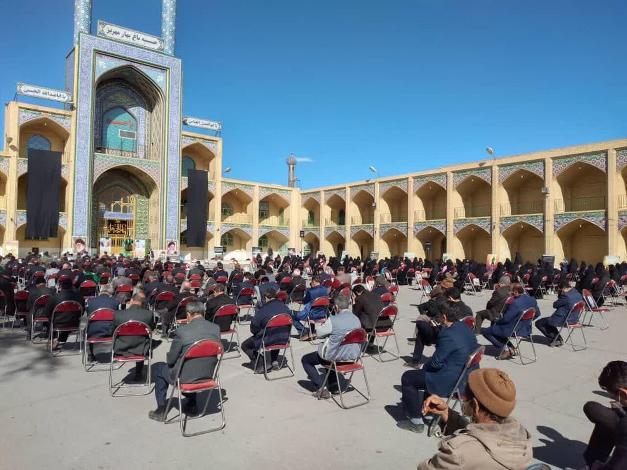 آیین بزرگداشت جانباختگان کرونا در مهریز برگزار شد