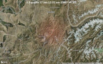 زمین لرزه ۵،۵ ریشتری افغانستان را لرزاند