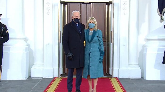 جو بایدن و کامالا هریس به کاخ سفید رسیدند