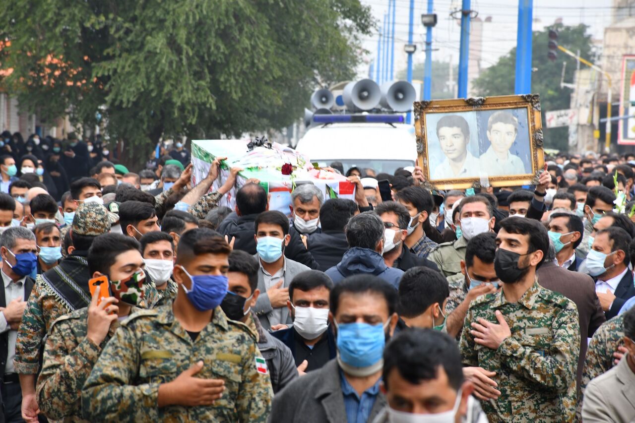 پیکر مطهر یک شهید در اندیمشک تشییع شد