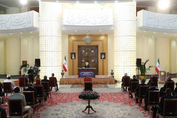 سخنان روحانی در مراسم تبریک سفیران کشورها به رییس جمهوری