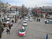 راهپیمایی خودرویی ۲۲ بهمن در کرمانشاه برگزار شد