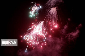 Azadi Tower lit, video mapped by memories of Islamic Revolution