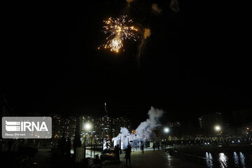 Azadi Tower lit, video mapped by memories of Islamic Revolution