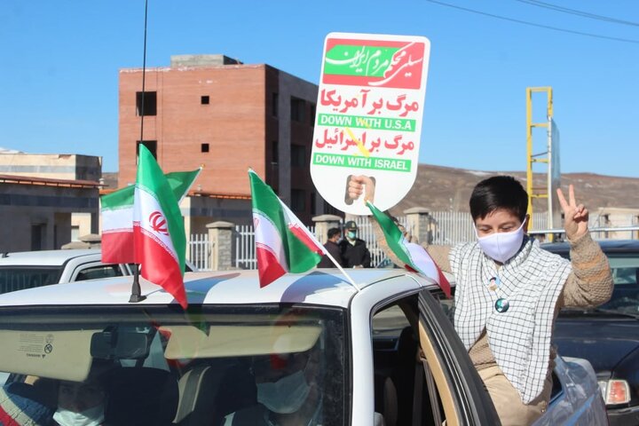 راهپیمایی خودرویی و موتوری ۲۲ بهمن در شهرستان‌های استان اردبیل