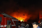۴  نفر در حادثه آتش‌سوزی بازارچه مهاباد مجروح شدند