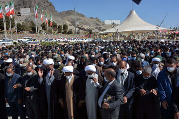 مراسم تشییع پیکر مطهر ۲ شهید از سربازان گمنام امام زمان (عج) در زاهدان