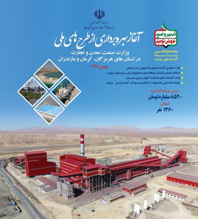 Vier neue Industrie- und Bergbauprojekten in Iran