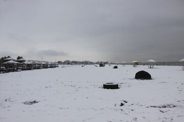 بارش برف و شادی مردم آستارا‎