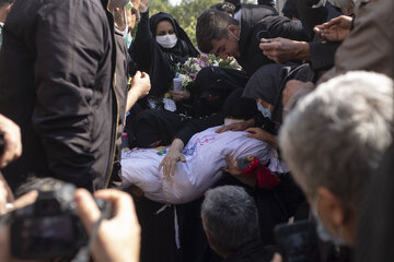 تشییع و خاکسپاری پیکر شهید محمدی در قائمشهر