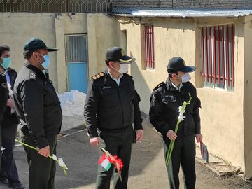 تشییع پیکر پاک یک شهید گمنام در زندان مرکزی بروجرد