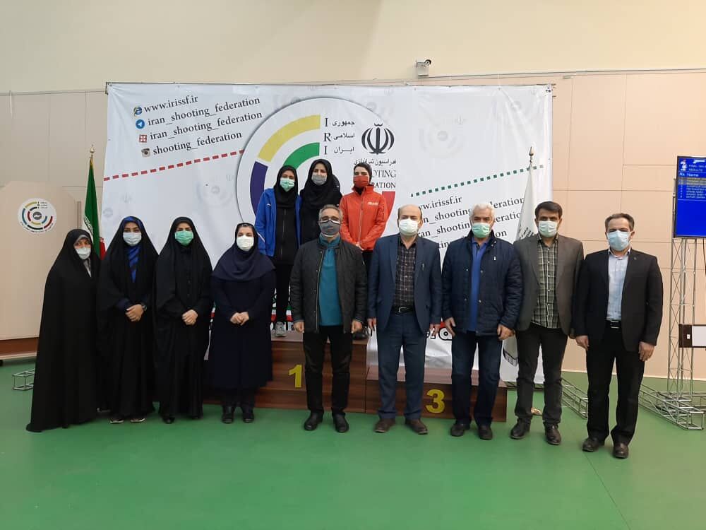 قهرمانی تیراندازان قمی در پایان لیگ برتر تپانچه زنان