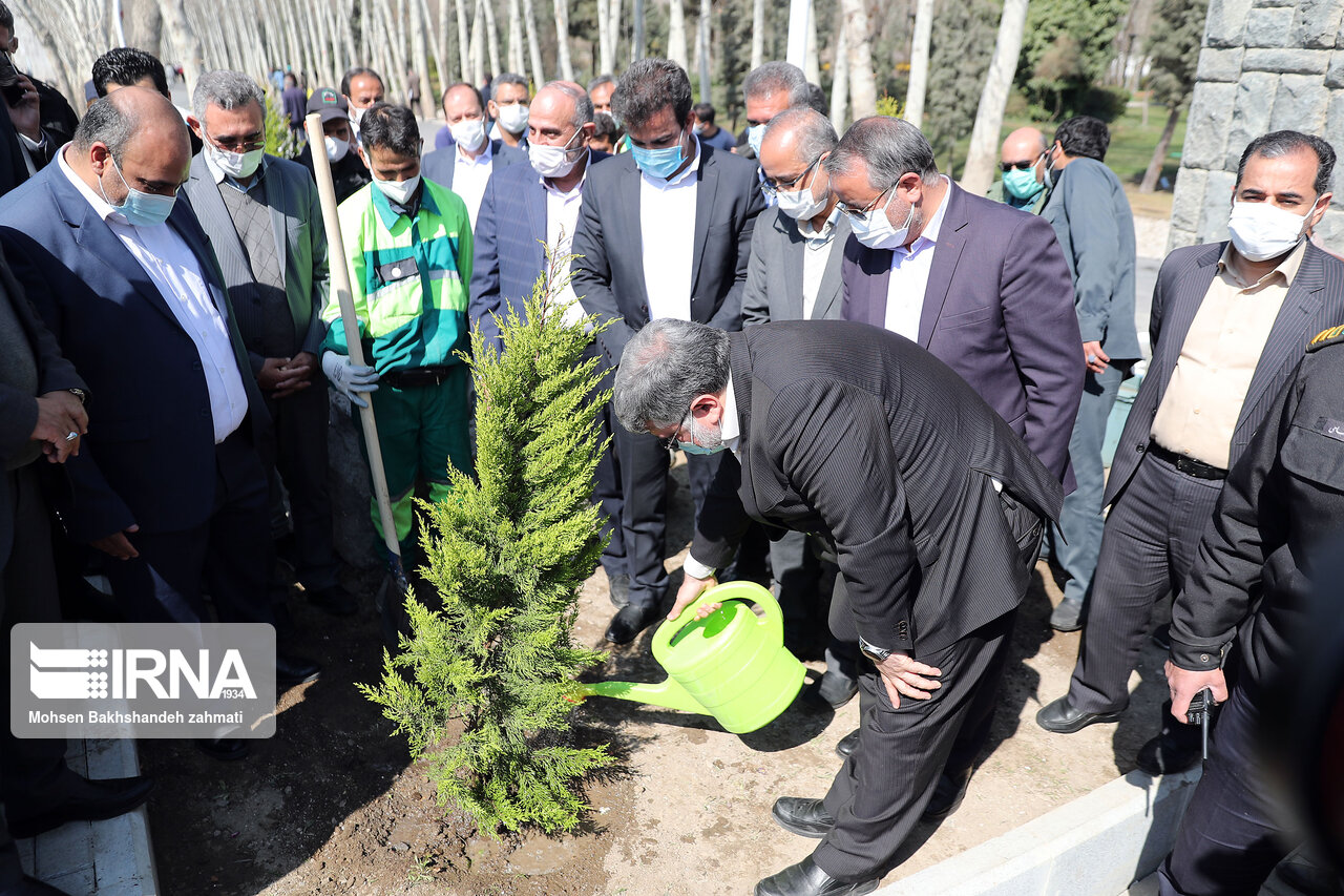 مسوولان خراسان رضوی هشت نهال غرس کردند