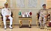 دیدار فرمانده نیروی دریایی پاکستان با مقام‌های نظامی قطر 