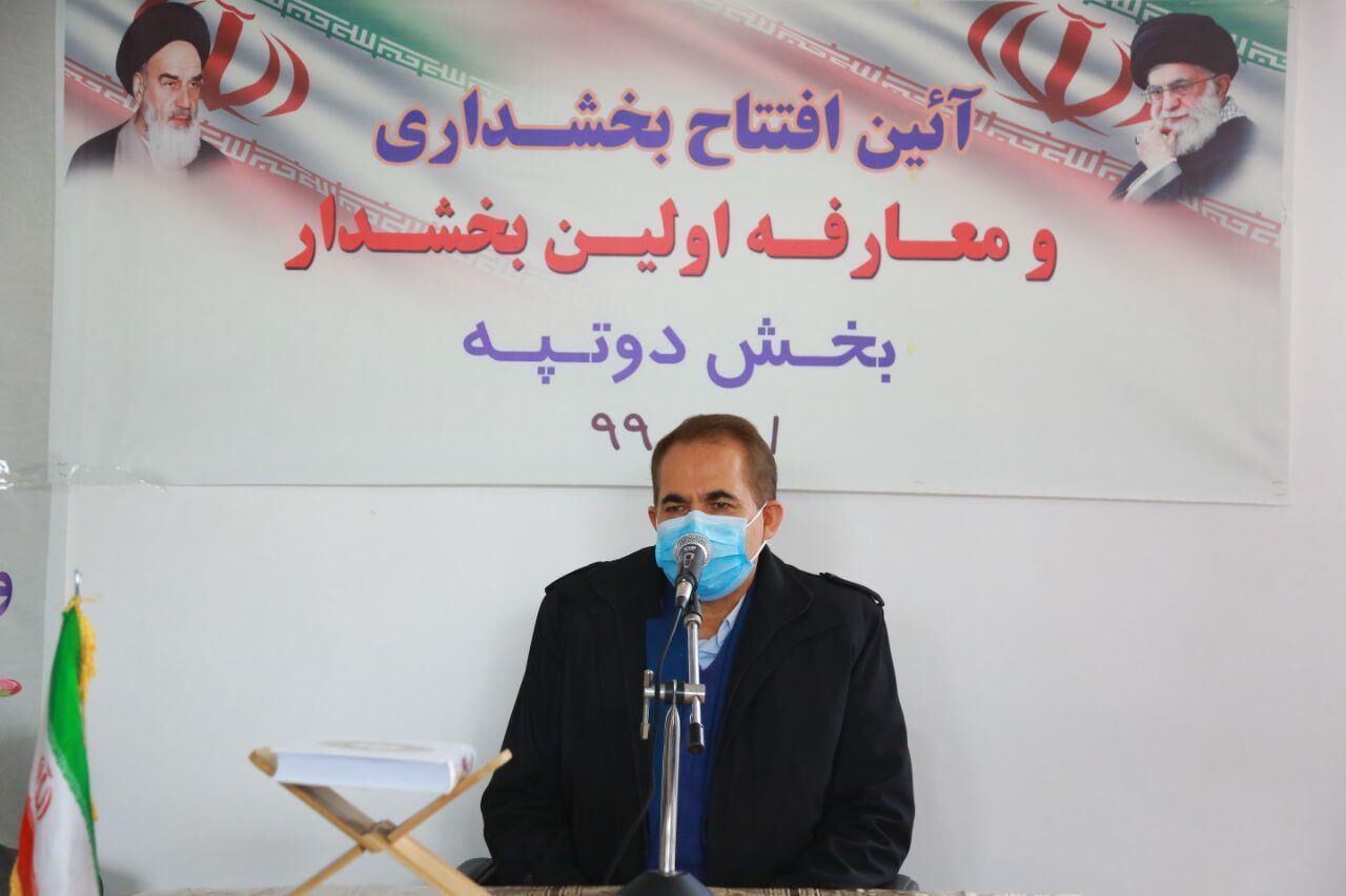 بخشداری تازه تاسیس دوتپه با حضور استاندار زنجان افتتاح شد