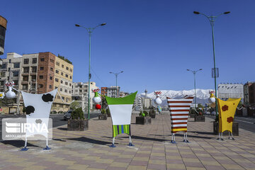 Símbolos del Nouruz en la capital iraní