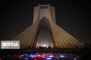 Tehran Azadi Tower goes dark in Earth Hour