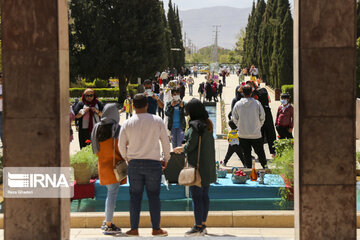 Sa'di Mausoleum in Iran's Shiraz city in Nowruz