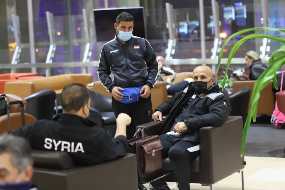 Syria national football team arrives in Tehran