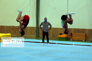 Camp of Iran's nat'l trampoline gymnastics team in Kish Island, Iran