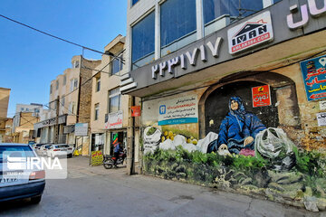 Mural paintings in Iran's Bojnurd City