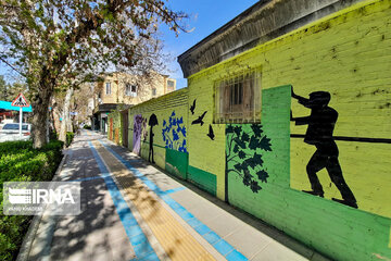 Mural paintings in Iran's Bojnurd City