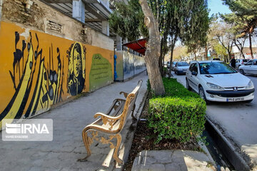 Mural paintings in Iran's Bojnurd City