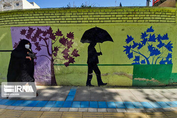 Mural paintings in Iran's Bojnurd City
