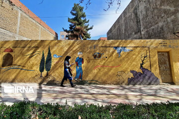 Mural paintings in Iran's Bojnurd City