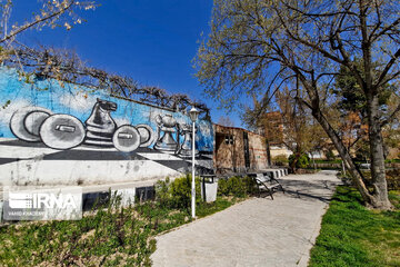 Mural paintings in Iran's Bojnurd City