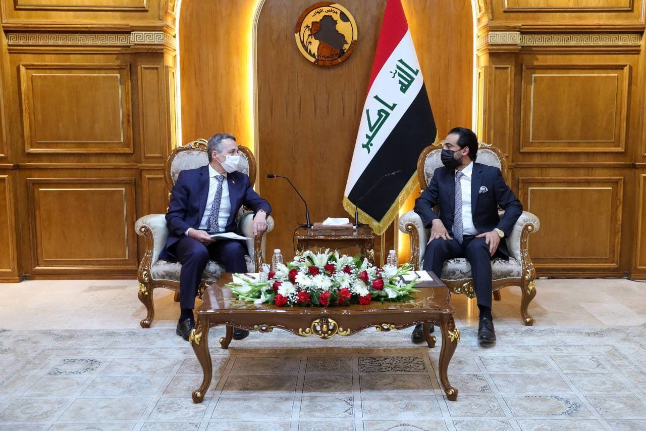 رییس مجلس عراق با وزیر خارجه سوییس دیدار کرد