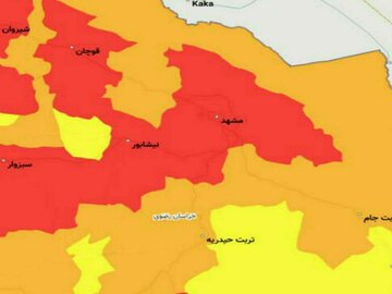 مشهد و چهار شهرستان دیگر خراسان رضوی وارد وضعیت قرمز کرونا شدند