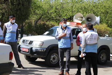 مانور سلامت واطلاع رسانی پیشگیری از ویروس کرونا در بوکان