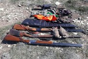 کشف پنج قبضه اسلحه از شکارچیان غیرمجاز در سلسله