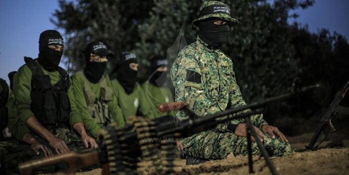 رزمایش نظامی بزرگ یک گروه مقاومت فلسطینی در نوار غزه