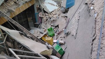 ریزش ساختمان مسکونی در افسریه تهران