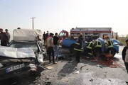 تصادف در جاده مهاباد - بوکان ۵ کشته برجای گذاشت