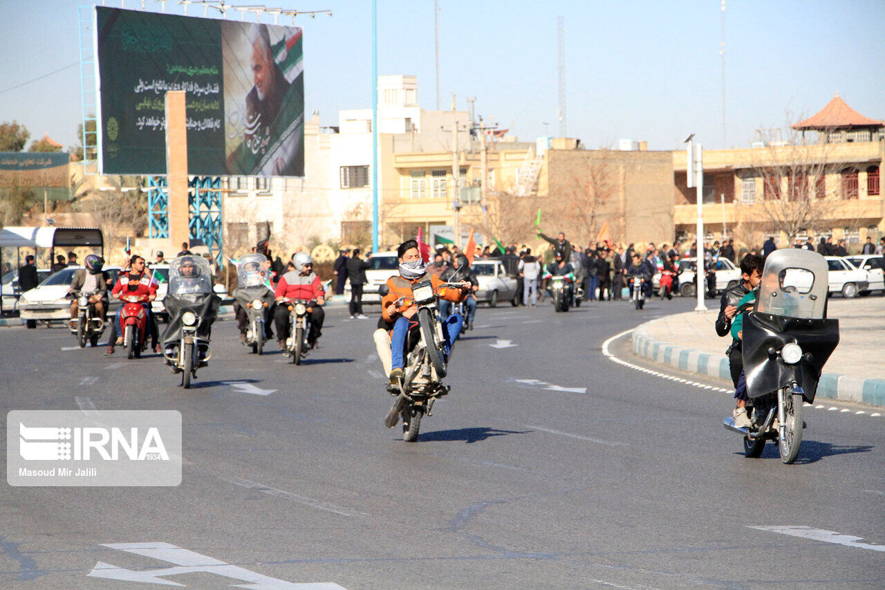 برپایی کاروان موتوری در حمایت از مردم فلسطین در یزد 