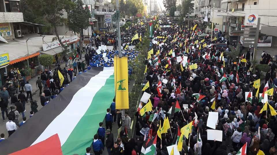 تظاهرات مردم لبنان در حمایت از قدس و مردم فلسطین